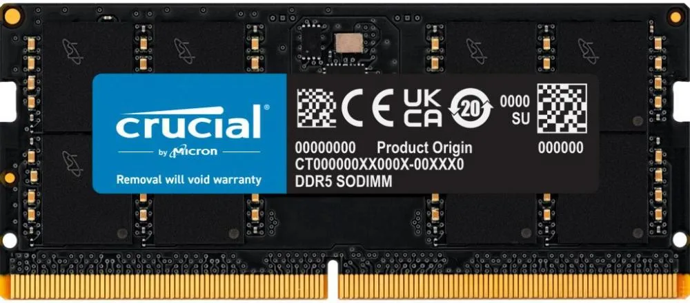 Модуль пам’яті Crucial SODIMM 32GB (1x32) DDR5 4800 MHz (CT32G48C40S5)