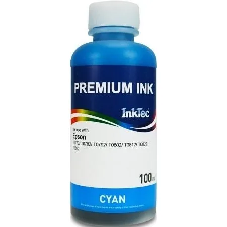 Чорнило InkTec Epson R270/290 RX590/610/690 Cyan (E0010-100MC)
