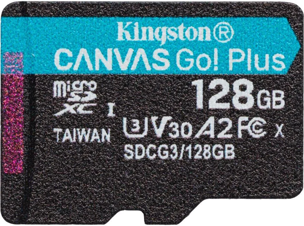 Карта пам'яті Kingston 128GB microSDXC class 10 UHS-I U3 A2 Canvas Go Plus (SDCG3/128GB)