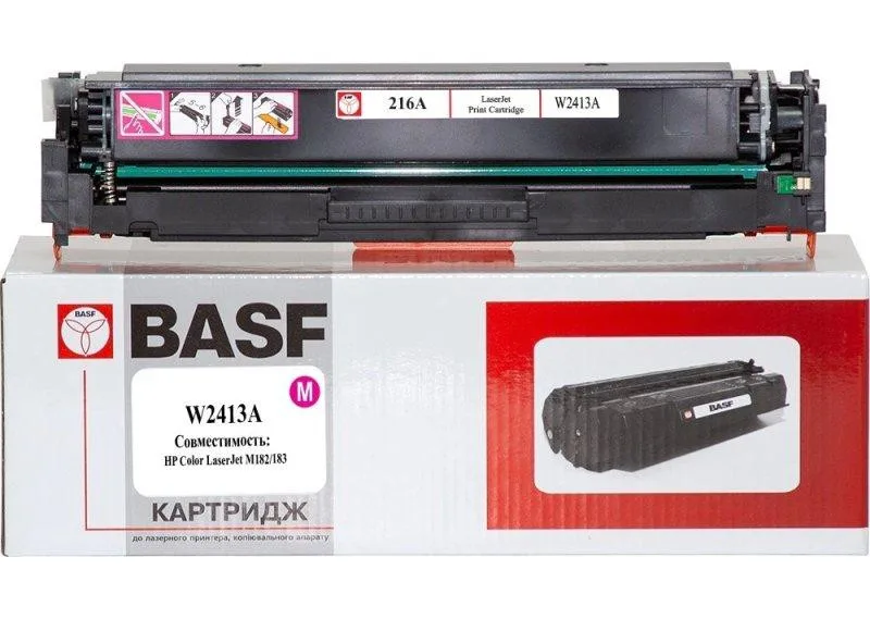 Картридж тон. BASF для HP CLJ M182/183 W2413A Magenta ( 850 в.) (BASF-KT-W2413A)