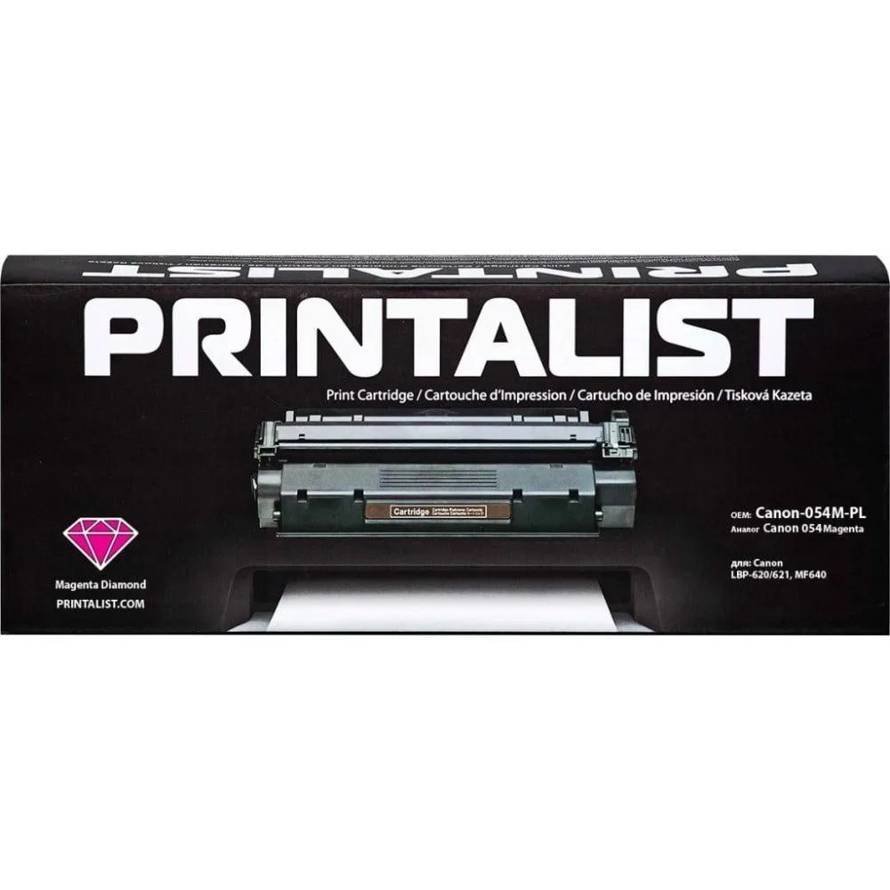 Картридж тон. PRINTALIST для Canon LBP-620/621, MF640 Canon 054 Magenta ( 1200 коп.) (Canon-054M-PL)