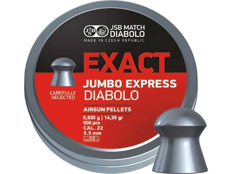 Пули пневматические JSB Exact Jumbo Express 5,52 мм 0,930 г 500 шт/уп (546277-500)