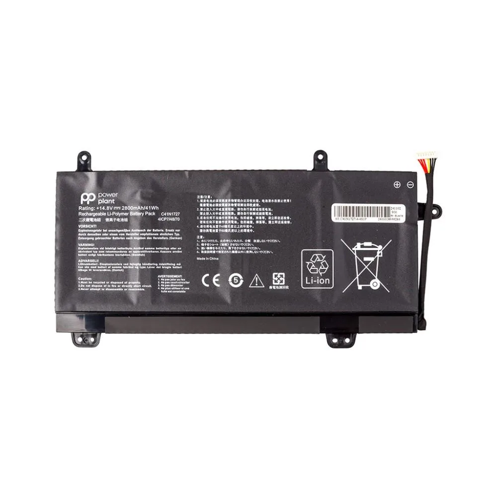 Акумулятор PowerPlant для ноутбуків ASUS ROG GU501 Series (C41N1727) 14.8V 2800mAh