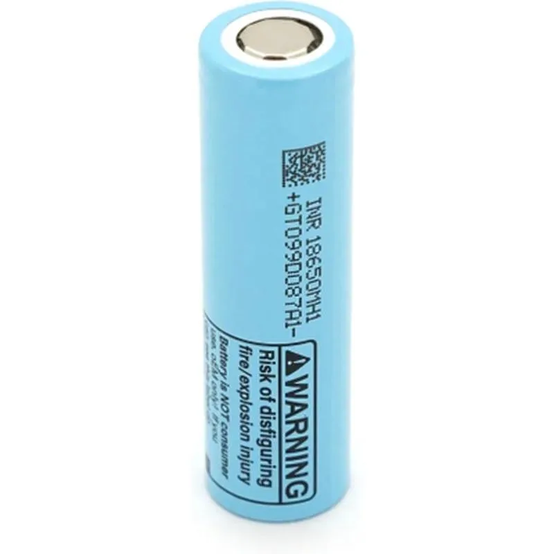 Акумулятор INR18650MH1 (MH1) Li-Ion, 3200mAh, 10A, 4.2/3.7/2.5V, без захисту, Cyan