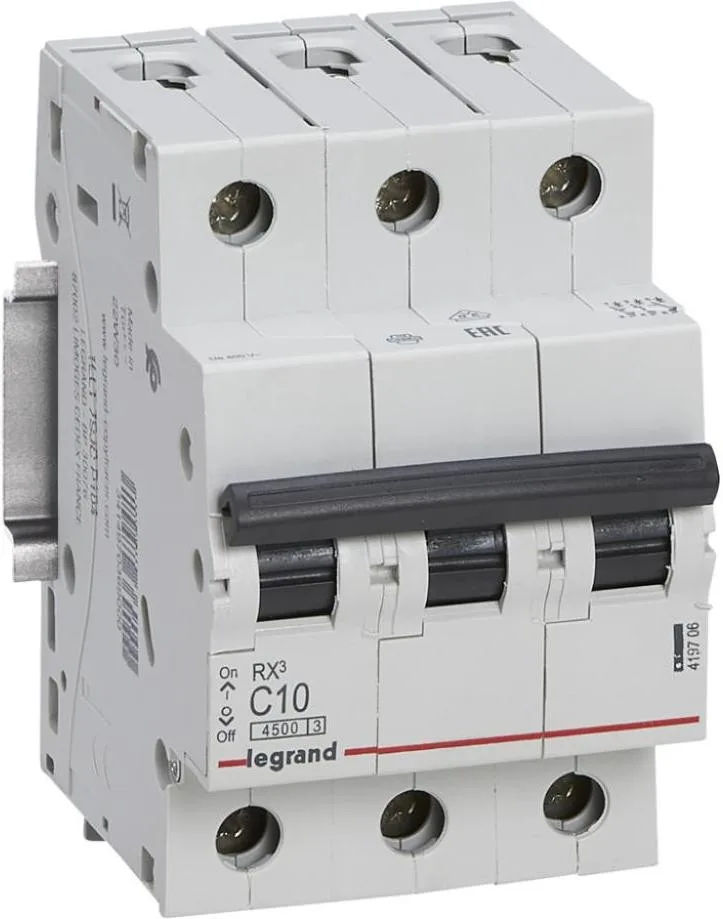 Legrand RX3 3P, 10A, C, 4.5kA (419706)