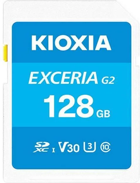 Карта памяти Kioxia EXCERIA G2 SDXC UHS-I 128GB U3 V30 R100/W50 MB/s (LNEX2L128GG4)