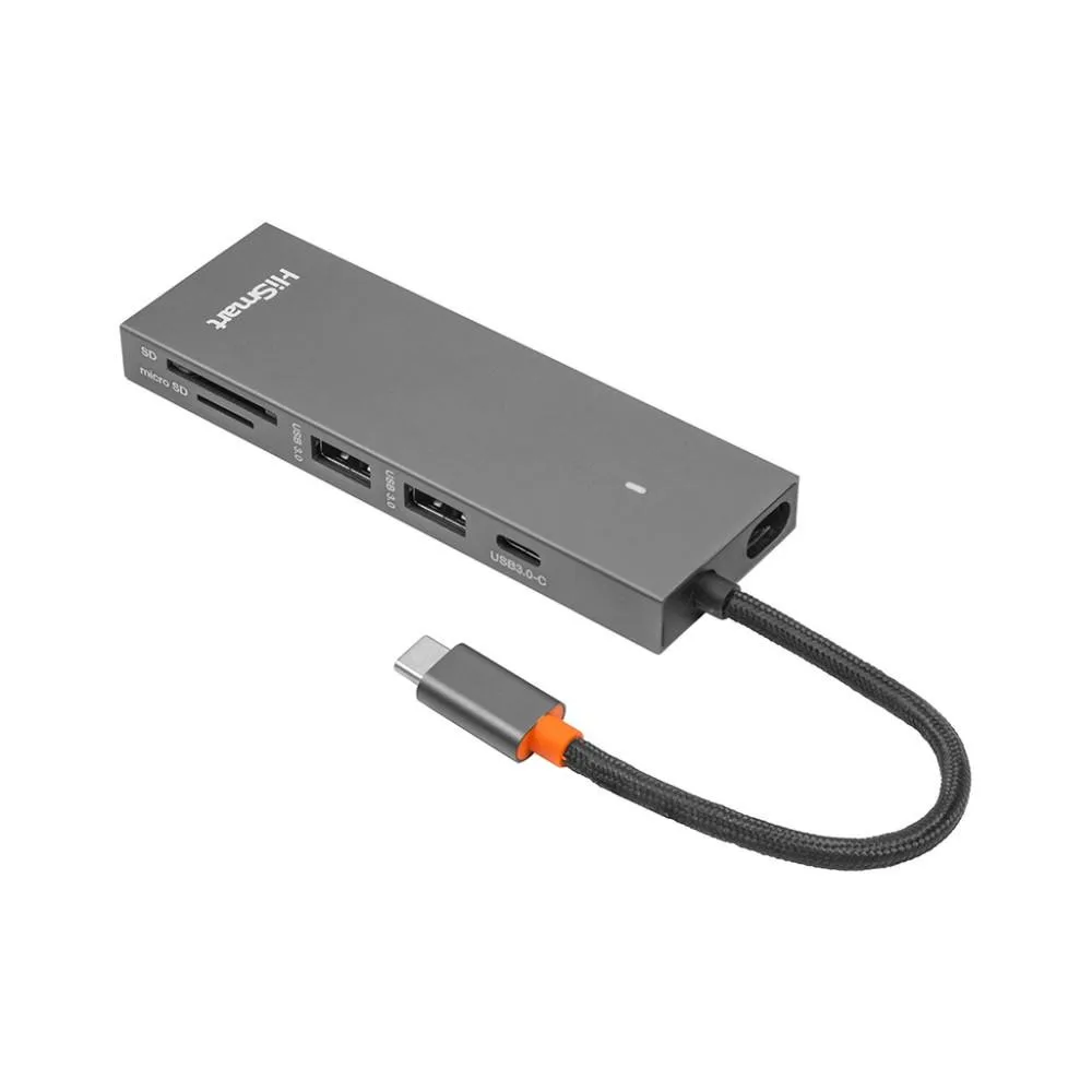 Адаптер HiSmart USB Type-C - 2 x USB 3.0, HDMI, SD, TF (CA913459)