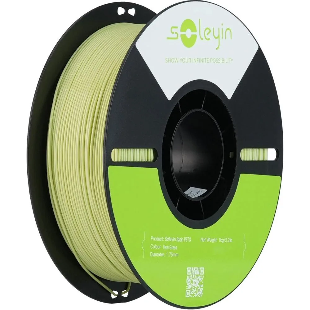 Пластик для 3D-принтера Creality Soleyin PETG 1.75мм, 1кг, green fern (3301030162)
