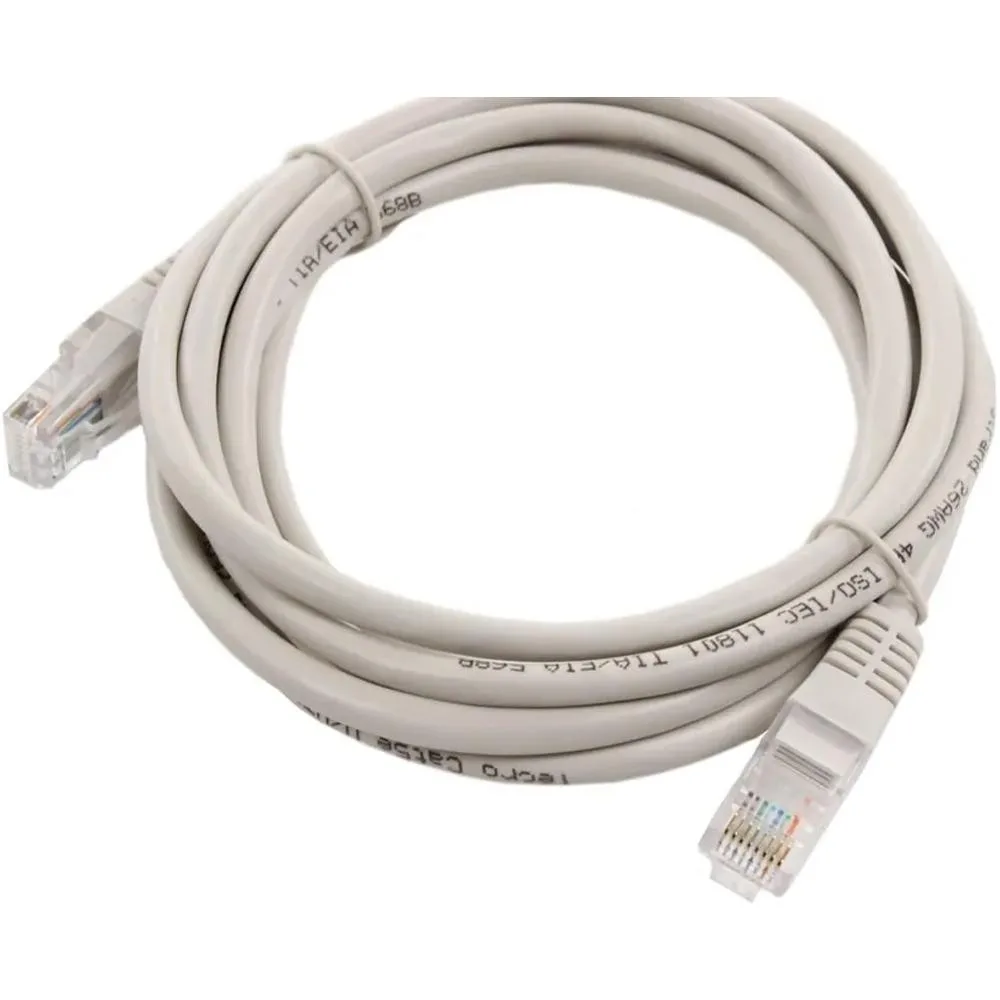 Патч-корд Tecro UTP-RJ45-0100 RJ45 Cat.5e 1m Сірий