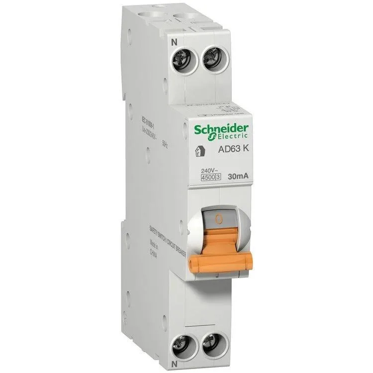 Schneider Electric АД63К 1P+N, 25A, 30mA, C (12524)