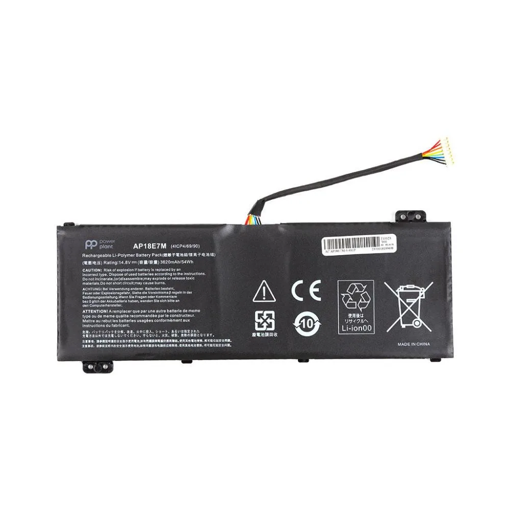 Акумулятор PowerPlant для ноутбуків ACER Aspire 7 A715-74 (AP18E7M) 14.8V 3620mAh (NB410705)