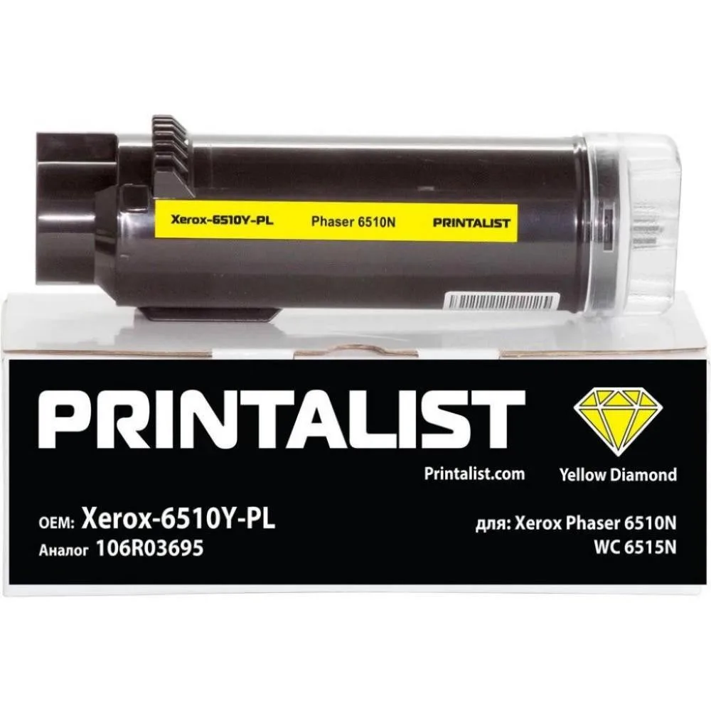 Чип BASF для Xerox Phaser 6510, WorkCentre 6515 (4300 коп.) Yellow (BASF-CH-106R03695)