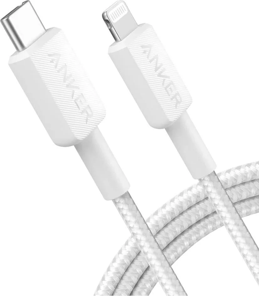 Кабель Anker 322 USB-C - Lightning, 0.9 м, White (A81B5H21/A81B5G21)