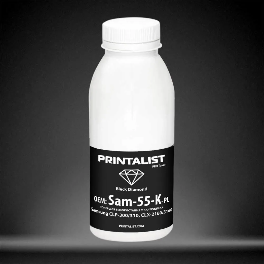 Тонер SamsungCLP-300/310,CLX-2160/3160 55г Black Printalist (Sam-55-K-PL)