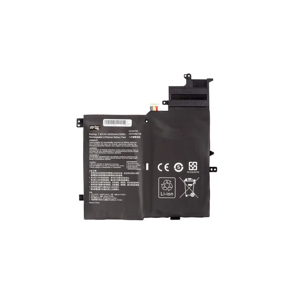 Акумулятор PowerPlant для ноутбуків ASUS VivoBook S460UA (C21N1701) 7.6V 4000mAh