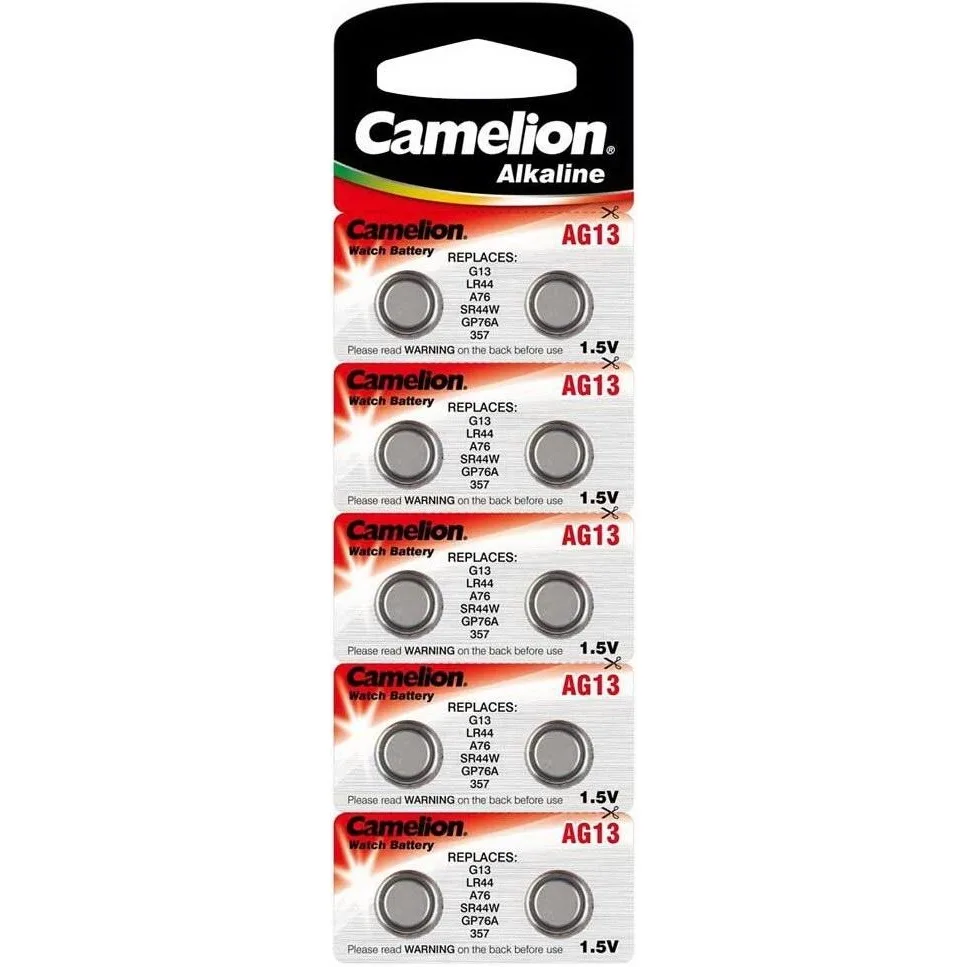 Батарейка AG13 / LR1154 / LR44 / V13GA Alkaline * 10 Camelion (AG13-BP10)