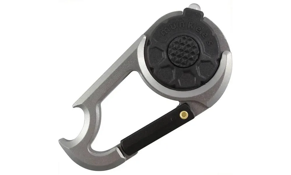 Munkees 1089 брелок-фонарик Carabiner LED with Bottle Opener NEW grey (1089-NEW-GY)