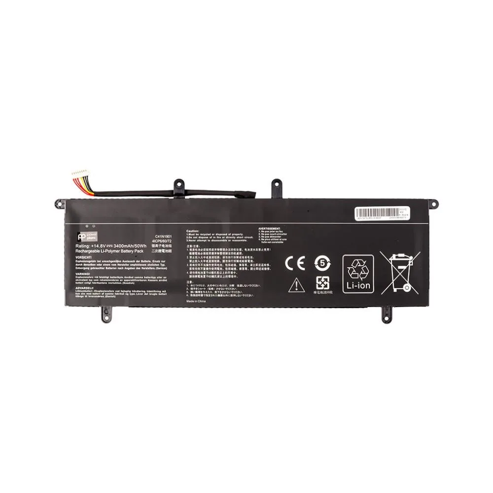 Акумулятор PowerPlant для ноутбуків ASUS ZenBook Duo UX481 (C41N1901) 14.8V 3400mAh