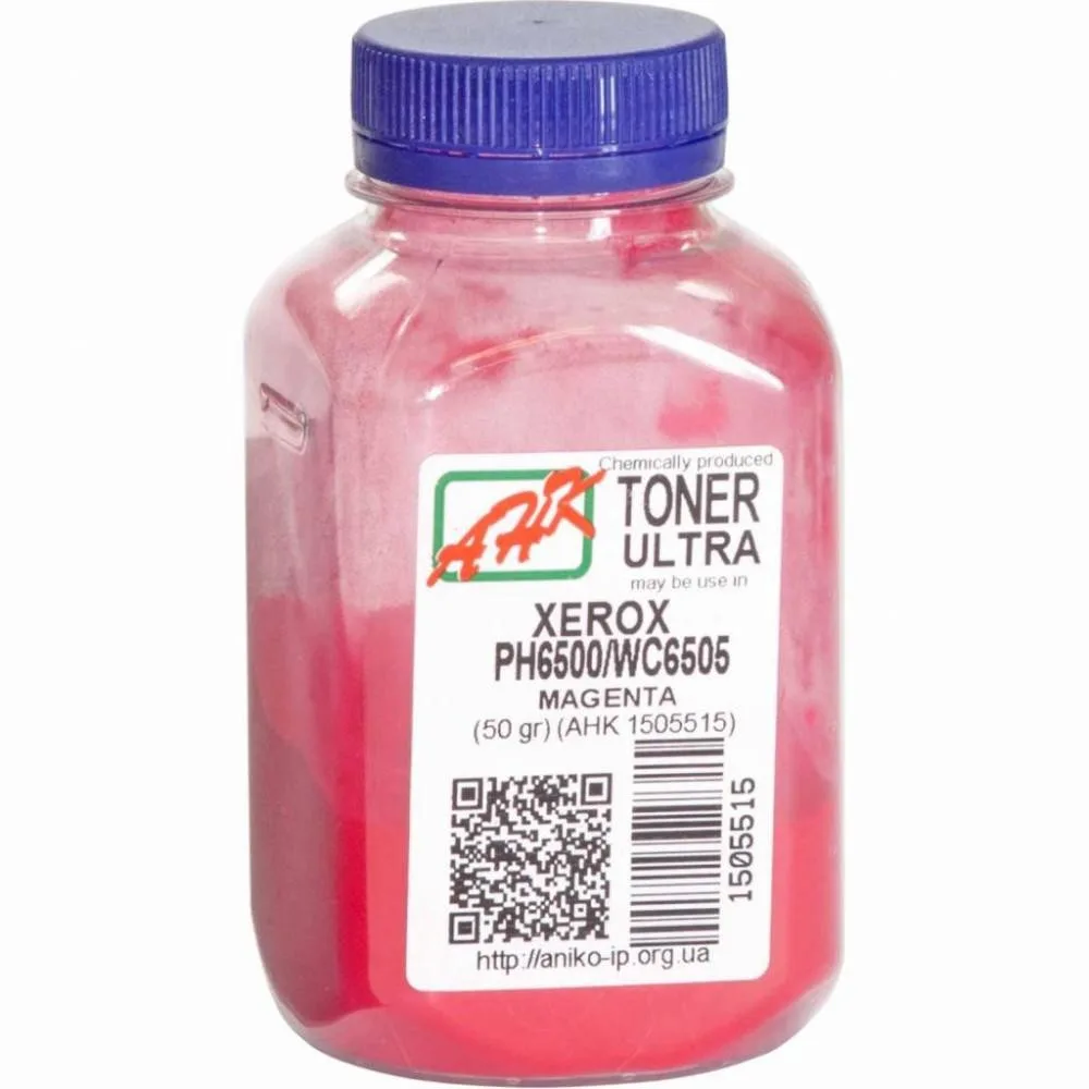 Тонер АНК для Xerox Phaser 6500/ WC6505 бутыль 50г Magenta (1505515) ULTRA COLOR