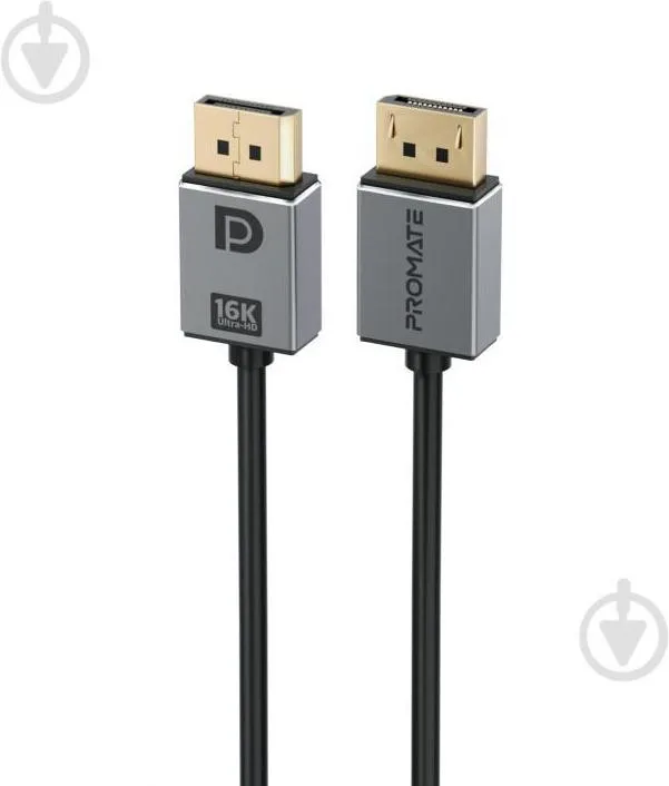 Кабель Promate DPLink-16K DisplayPort to DisplayPort 2.0 UHD HDR 2 м Black (dplink-16k.black)