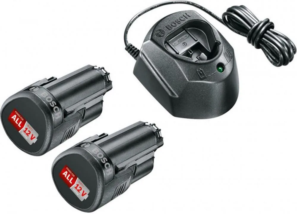 Стартовий набір Bosch (2 акумулятори Li-Ion, 12 В, 1.5 А*год + зарядний пристрій GAL 1210 CV) (1600A01L3E)