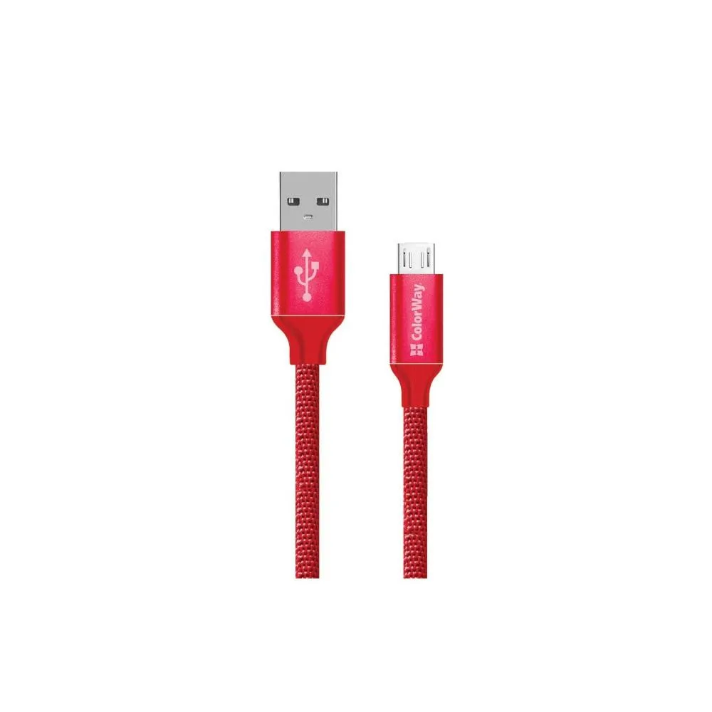 ColorWay USB 2.0 AM to Micro 5P 2.0m red (CW-CBUM009-RD)