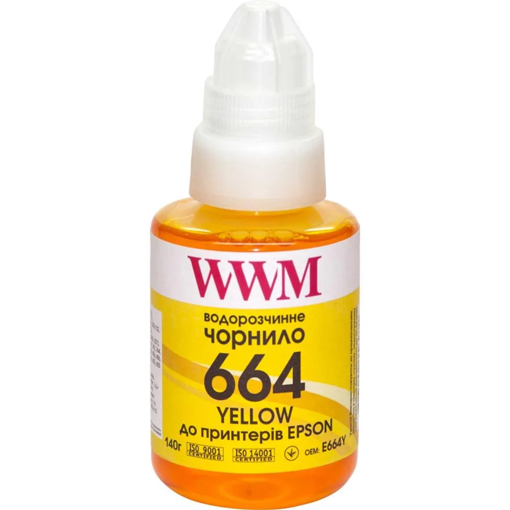 Чернила WWM 664 для Epson L110/L210/L300 140г Yellow (E664Y)