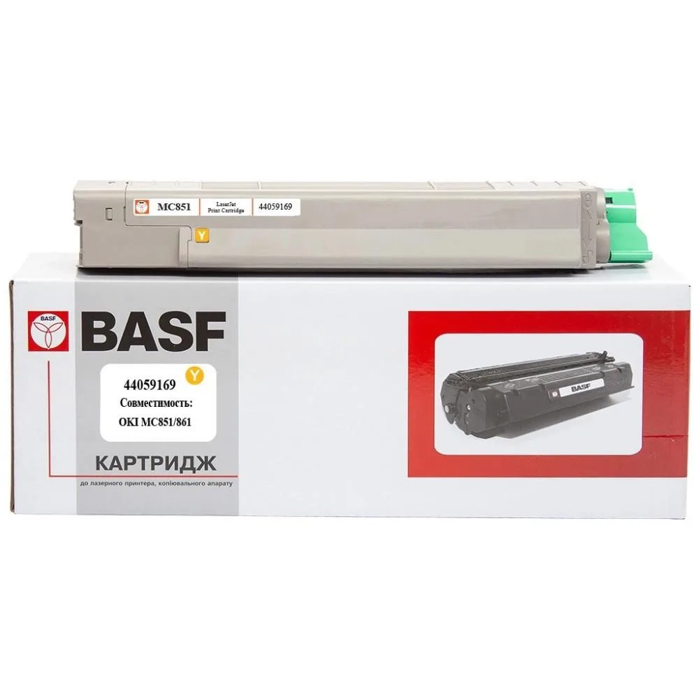 Картридж тон. BASF для OKI MC851/861 44059169 Yellow (BASF-KT-MC851Y)
