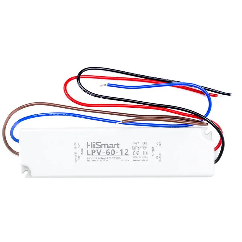 Імпульсний блок живлення герметичний Mean Well LPV-60-12 12В 5А (60Вт) IP67 (Y-32313)
