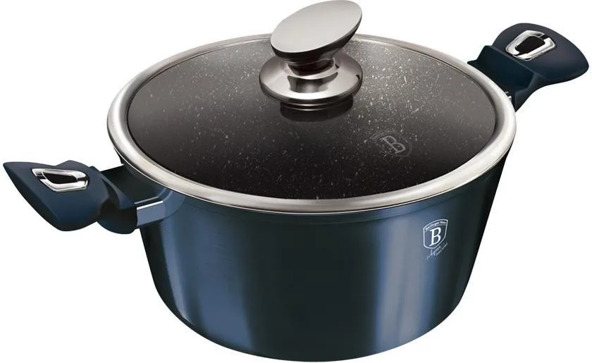 Каструля із кришкою Berlinger Haus Metallic Line Aquamarine Edition 8 л (BH-7148) (NW32286)
