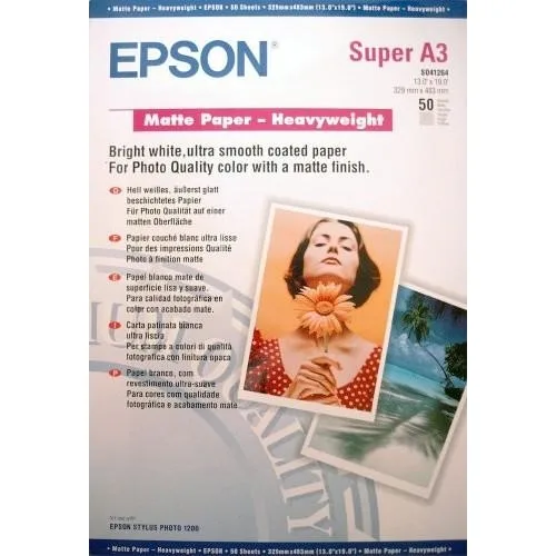 Папір Epson A3+ Matte Paper-Heavyweight, 50арк. (C13S041264)