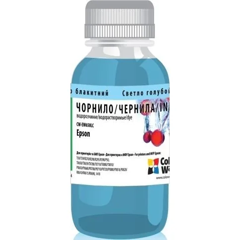 Чорнило ColorWay Epson SP R270/290 RX500 TX650Ph. Cyan (CW-EW650LC1)