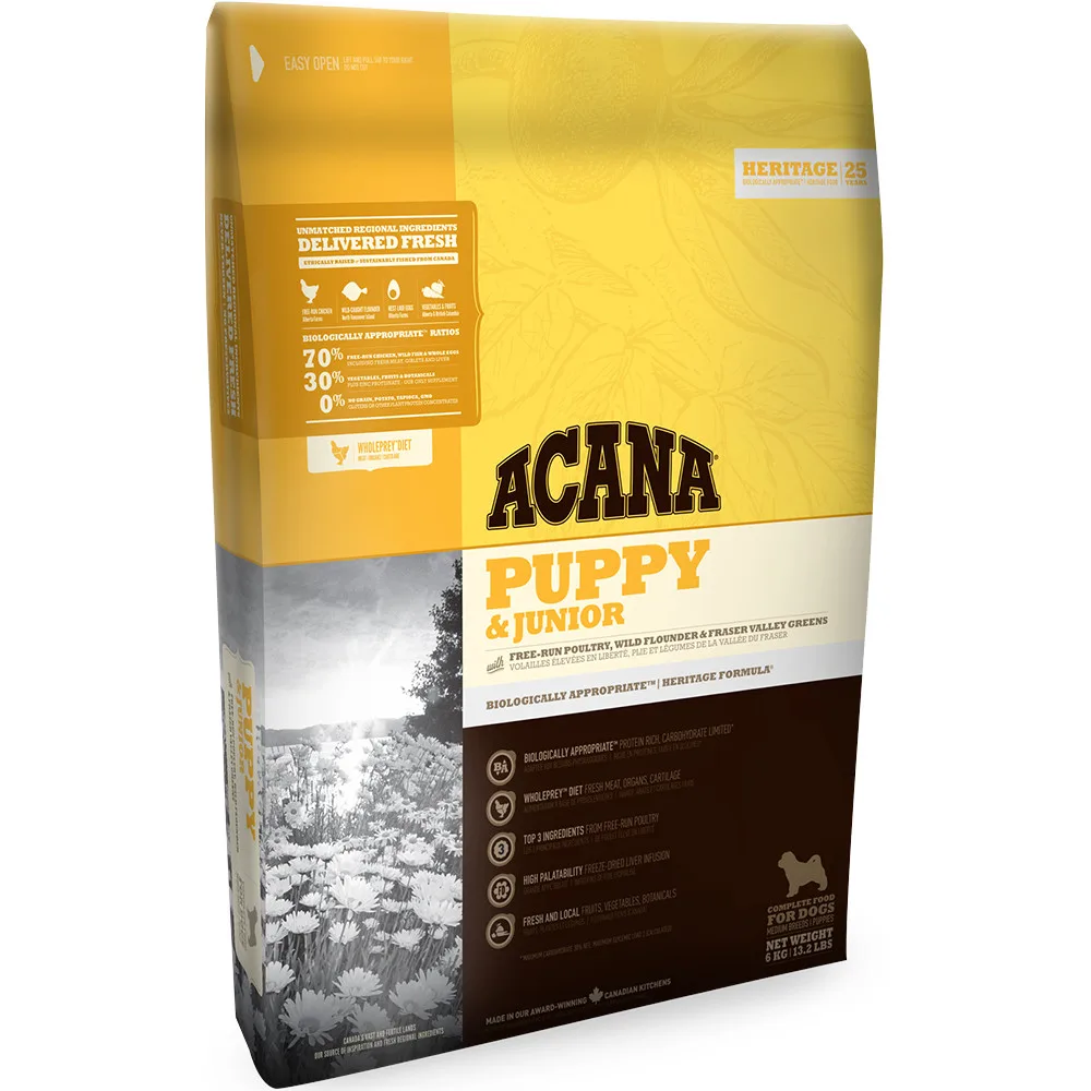 Сухий корм ACANA Puppy Recipe для цуценят всіх порід 17 кг (a50017)