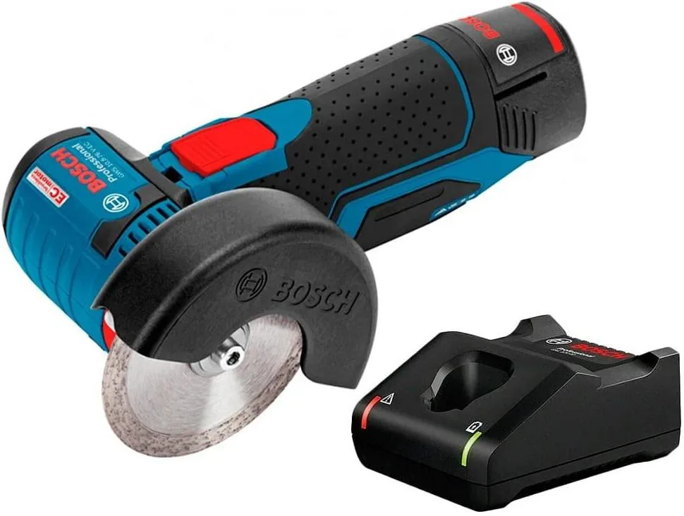 Акумуляторна кутова шліфувальна машина Bosch GWS 12V-76 + 1 x акумуляторна батарея GBA 12V 2.0Ah (0615990M3E)