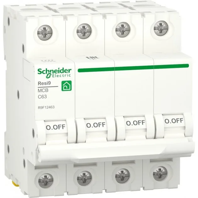 Schneider Electric RESI9 63A, 4P, C, 6kA (R9F12463)