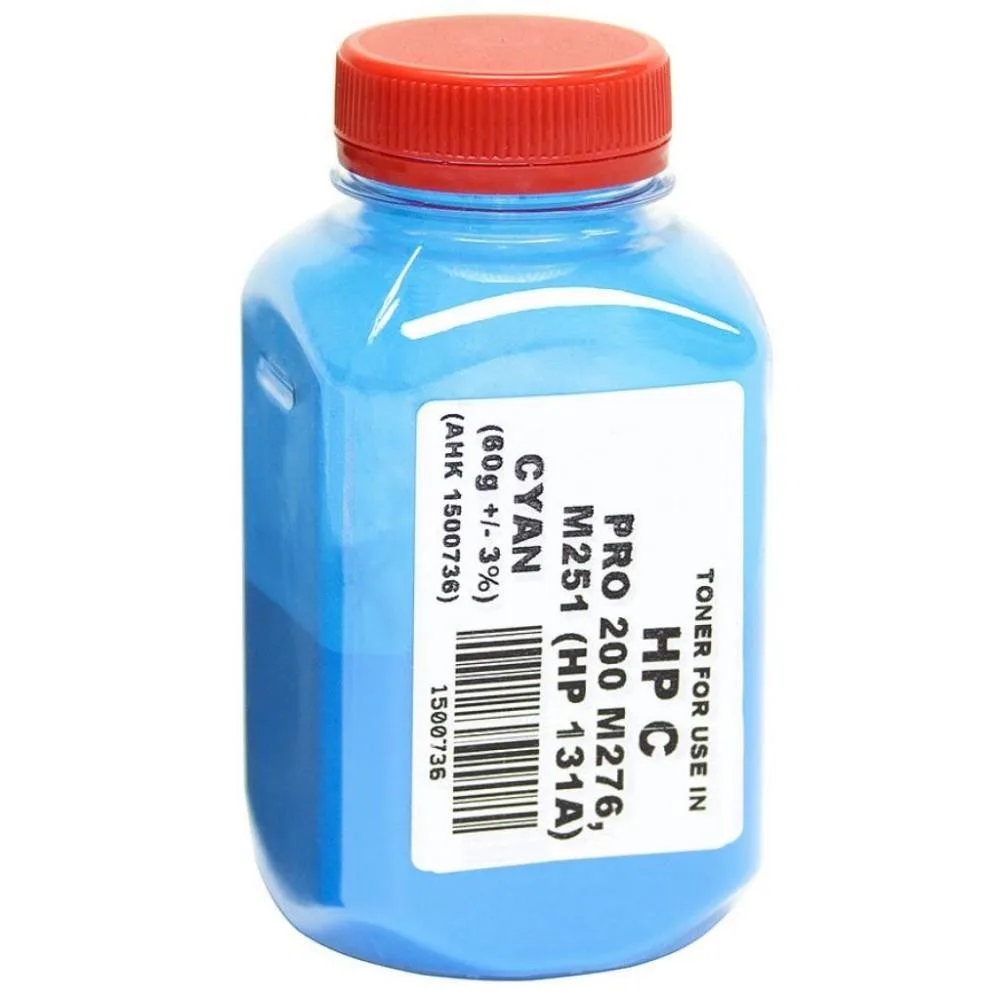 Тонер АНК для HP CLJ Pro 200/M251/M276n бутыль 60г Cyan (1500736)