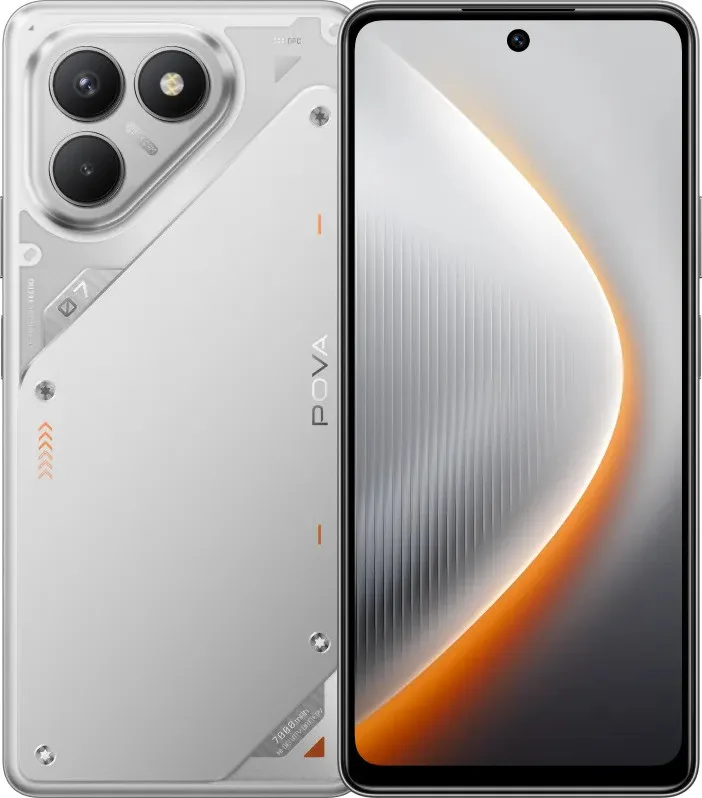 Смартфон TECNO POVA 7 Neo (LJ6) 6.78" 8/128ГБ, 2SIM, 7000мА•год, Magic Silver (4894947086809)
