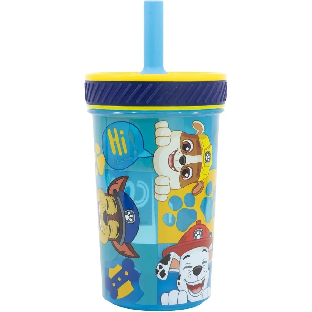 Стакан для дітей з силіконовою трубочкою 370 мл Stor Paw Patrol (74687) (M-74687)