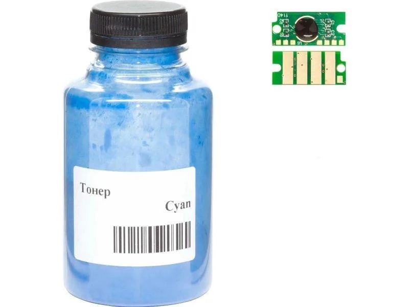 Тонер + чип АНК для Xerox Phaser 6510/6515 бутыль 80г Cyan (72263008)