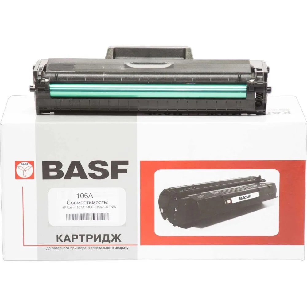 Картридж тонер BASF для HP LJ 107/135/137 W1106A Black (BASF-KT-W1106A-WOC)