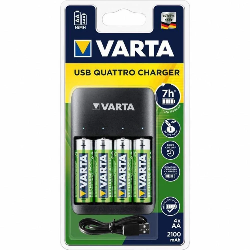 Varta Value USB Quattro Charger+4xAA 2100 mAh (57652101451)
