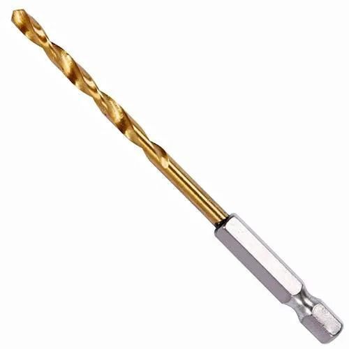 Свердло по металу з шестигранним хвостовиком 1/4" YATO YT-44760 HSS-TIN 4.8 x 106/52 мм