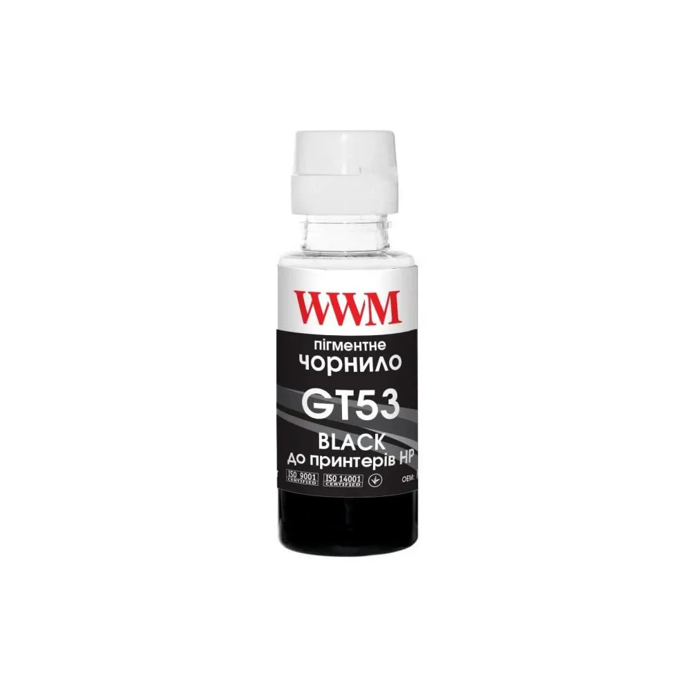Чернило WWM GT53 для HP Jet Ink Tank 115/315/319 100г Black Pigment пигментное (H53BP)