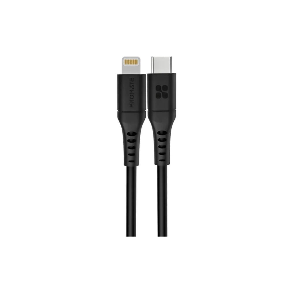 Кабель Promate PowerLink-120 USB-C to Lightning 3А 1.2 м White (powerlink-120.white)