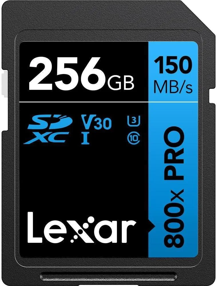 Карта памяти Lexar BLUE 800x PRO SDXC UHS-I 256GB U3 V30 R150MB/s (LSD0800P256G-BNNNG)