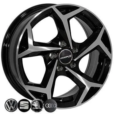 WSP Italy Ford WD001 Praslin Glossy Black Polished R17 W7 PCD5x108 ET49 DIA63.4
