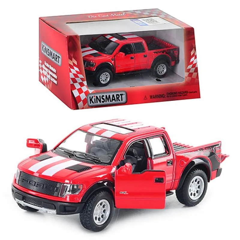 Дитяча модель машинки пікап Ford F-150 SVT Raptor-Supercrew Muddy Kinsmart KT5365WY інерційна, 1:46 Blue