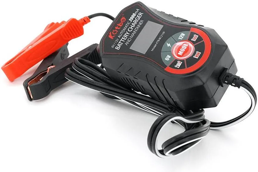 Автоматичне ЗУ для акумулятора, Katbo KTB-BC2109 6V/12V, 210-240V, LCD, клеми (AGM/Gel/Lead) (Y-26571)