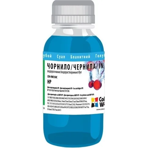 Чорнило ColorWay HP №134/135 100ml Cyan (CW-HW350C01)
