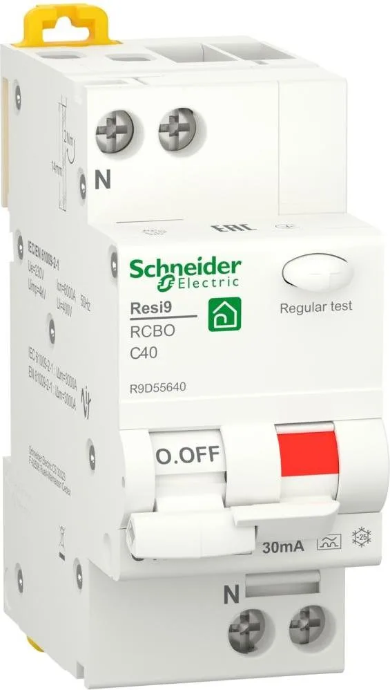 Schneider Electric RESI9 6kA 1P+N 40A C 30mA А (R9D55640)